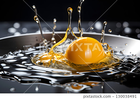 cooking scrambled eggs. kitchen and food. breakfast food cooking scrambled eggs. kitchen and food. breakfast food 130038491