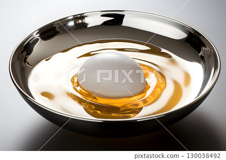 cooking scrambled eggs. kitchen and food. breakfast food 130038492