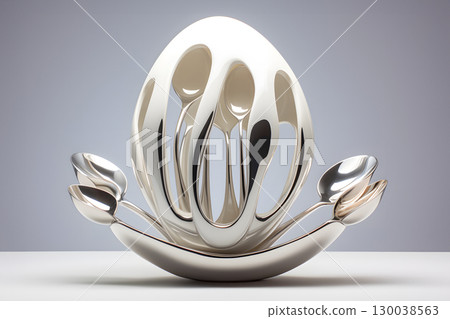 decorative and designer stand and egg rack. art in the food industry 130038563