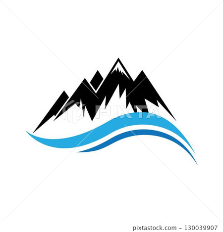 High Mountain icon Logo Business Template High Mountain icon Logo Business Template 130039907