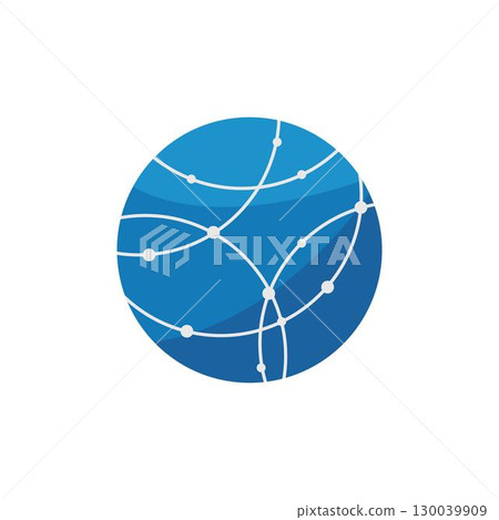 Global technology logo vector Global technology logo vector 130039909