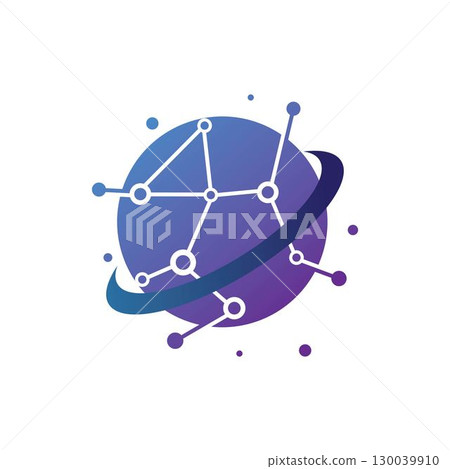 Global technology logo vector Global technology logo vector 130039910
