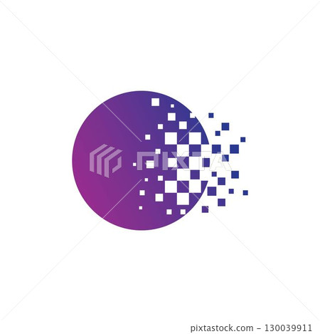 Global technology logo vector Global technology logo vector 130039911