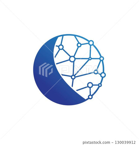 Global technology logo vector Global technology logo vector 130039912