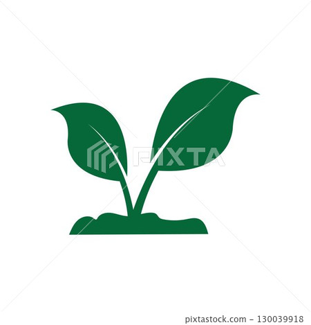 Eco icon green leaf vector illustration 130039918
