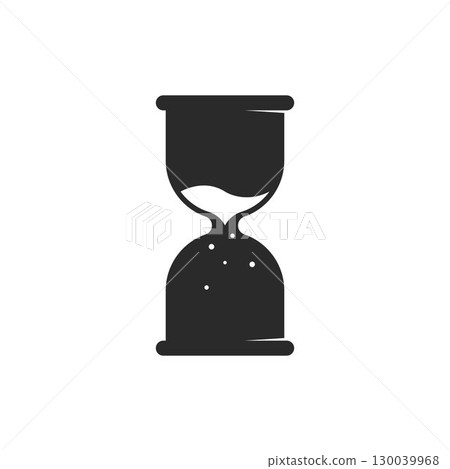 Hourglass timer icon in trendy flat design. 130039968