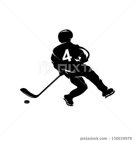 Player Hockey logo vector design. Player Hockey logo vector design. 130039979