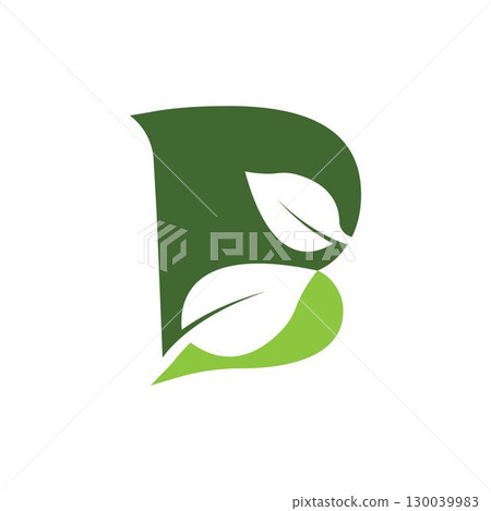 Letter Initial B Leaf Logo vector Design Letter Initial B Leaf Logo vector Design 130039983