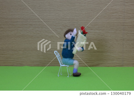 Child with flowers 130040179