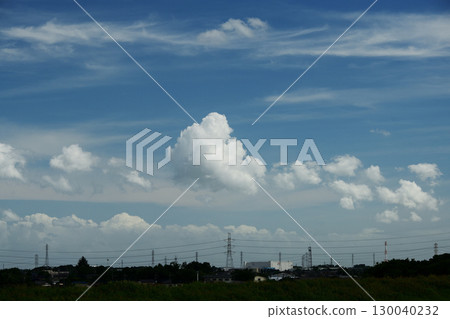 Blue sky and white clouds 130040232