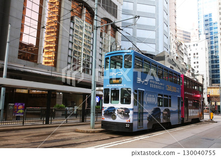 Foot of the common people of Hong Kong "Tram" (tram) Foot of the common people of Hong Kong who have been running since the British colonial times Foot of the common people of Hong Kong "Tram" (tram) Foot of the common people of Hong Kong who have been running since the British colonial times 130040755