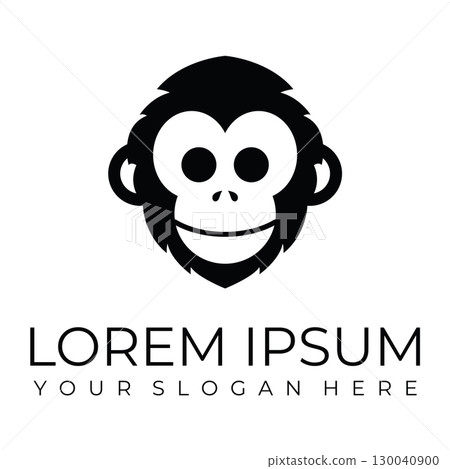 Creative design of elegant monkey head logo Creative design of elegant monkey head logo 130040900