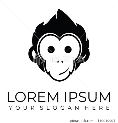 Creative design of elegant monkey head logo Creative design of elegant monkey head logo 130040901