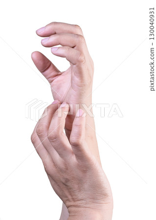 hand on isolated background clipping path hand on isolated background clipping path 130040931