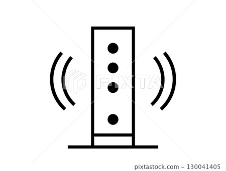 Wi-Fi radio wave router icon illustration 130041405