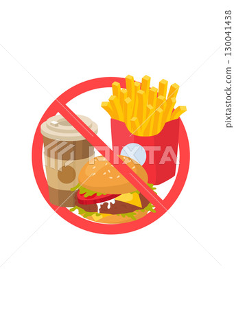 No junk food allowed stock illustration 130041438