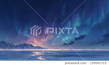 北極光：沐浴在神秘光芒中的壯麗極地景觀 130041723