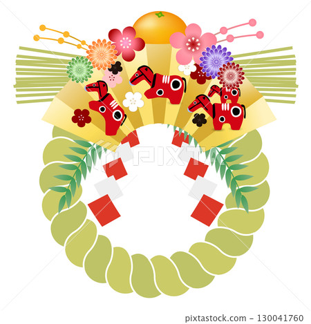 馬年賀卡十二生肖圖標 130041760