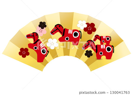 馬年賀卡十二生肖圖標 130041763