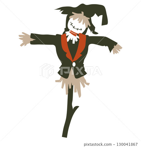 可愛的萬聖節稻草人角色 可愛的萬聖節稻草人角色 130041867