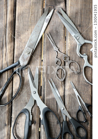 Several types of scissors for various purposes Several types of scissors for various purposes 130041935