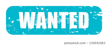 WANTED Icon Illustration Simple Vector Material Turquoise Blue 130042063