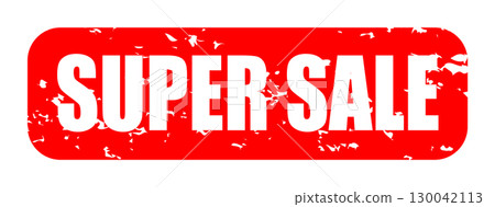 SUPER SALE Icon Illustration Simple Vector Material Red 130042113