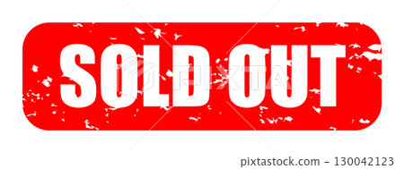 SOLD OUT icon illustration simple vector material red SOLD OUT icon illustration simple vector material red 130042123