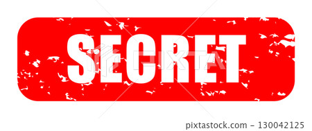 SECRET Icon Illustration Simple Vector Material Red 130042125