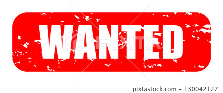 通緝圖示插圖簡單向量素材紅色 130042127