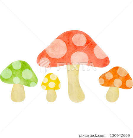 Watercolor mushroom illustration Watercolor mushroom illustration 130042669