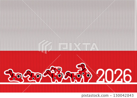 Horse New Year's card zodiac background 130042843