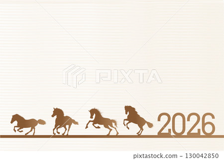 馬年賀卡十二生肖背景 130042850