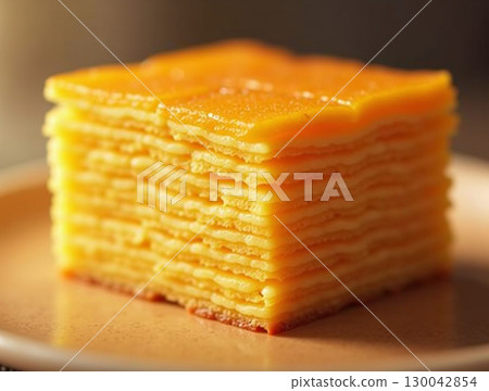 Delicious Looking Layered Cake with Soft Light Food Presentation 130042854