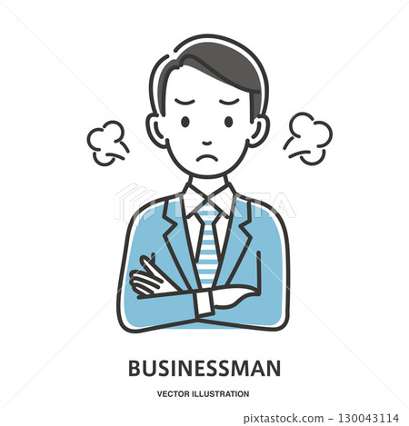 憤怒和沮喪的男性辦公室職員 130043114