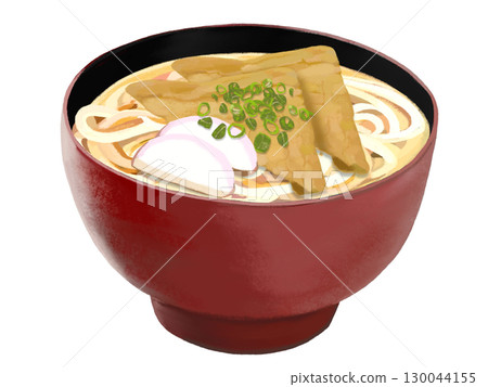 Kitsune udon (red and black bowl) 130044155