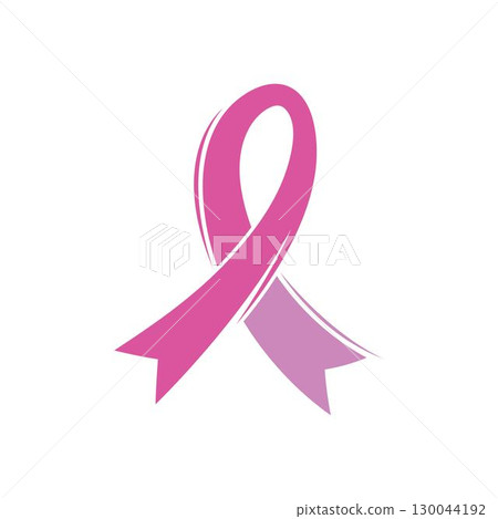 Breast cancer awareness,ribbon logo vector 130044192
