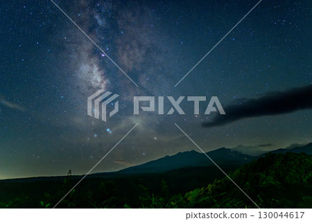 Photographing the Yatsugatake Mountains and the Milky Way from Koumi Town 130044617