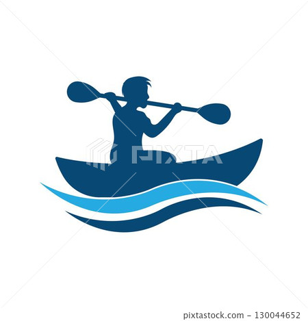 Kayaking Icon vector Illustration 130044652