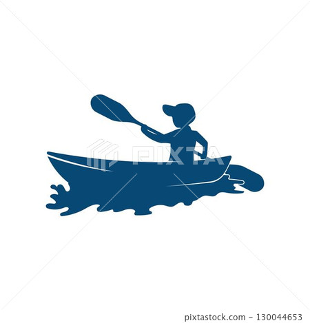 Kayaking Icon vector Illustration 130044653