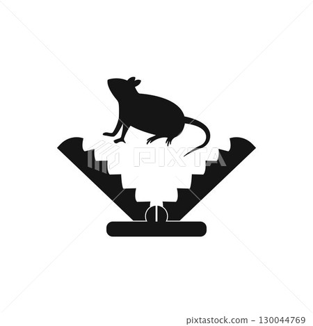 Mouse trap logo vector illustration 130044769