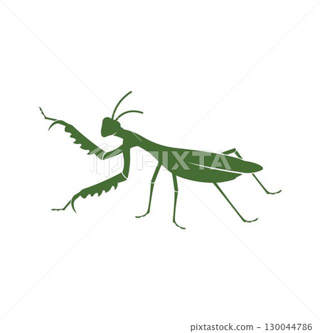 praying mantis icon design template 130044786