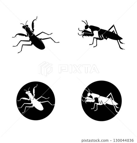 praying mantis icon symbol sign vector 130044836
