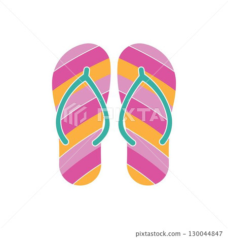 Slippers icon logo design illustration template 130044847