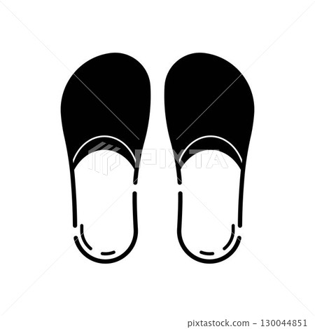 Slippers icon logo design illustration template Slippers icon logo design illustration template 130044851