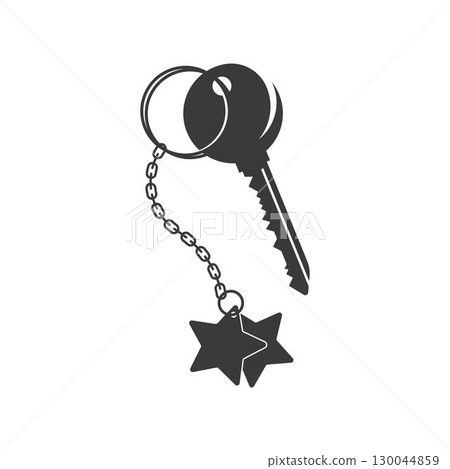 Key Icon Vector Illustration. Flat Key Icon Sign 130044859