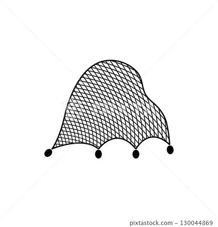 fishing net icon vector illustration template 130044869