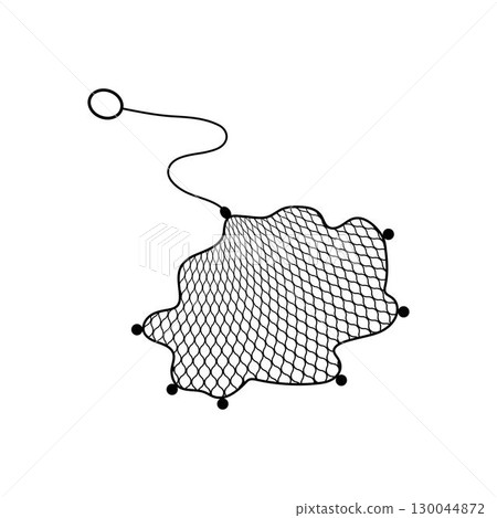 fishing net icon vector illustration template 130044872