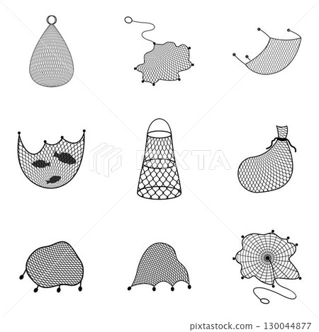 fishing net icon vector illustration template fishing net icon vector illustration template 130044877