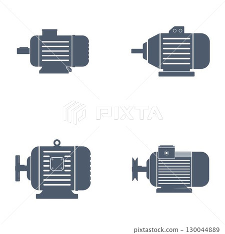 Electric motor icon vector illustration logo template 130044889